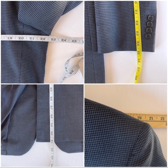 Jos A Bank Signature Collection Houndstooth Wool Blazer Sport Coat 42R - Picture 8 of 15